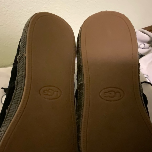 UGG Black Suede Moccasins Like New - Picture 10 of 11